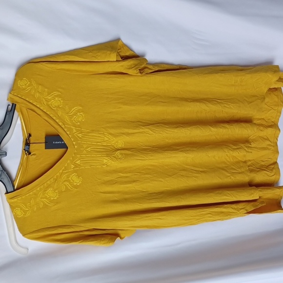 CABLE & GAUGE Women’s Top Gold Sz 1X - Picture 1 of 6